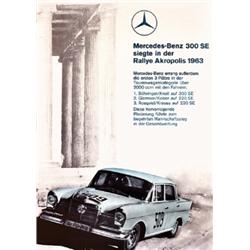 315 ORIGINAL Old Mercedes Benz Rallye Poster Plakat 1960s