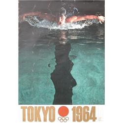 318 ORIGINAL Poster Olympic Games Tokyo 1964 KAMEKURA