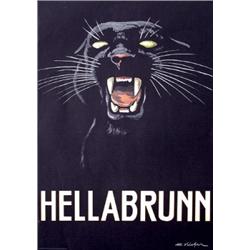 324 ORIGINAL VINTAGE German Zoo Poster Black Panther WOW