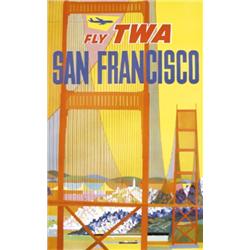 358 ORIGINAL VINTAGE David Klein San Francisco Poster 1950s