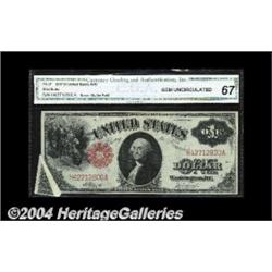 Fr. 37 $1 1917 Legal Tender CGA Gem New 67. A