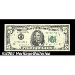 Fr. 1975-H $5 1977A Federal Reserve Note.