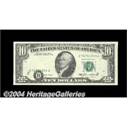 Fr. 2027-B $10 1985 Federal Reserve Note. Gem