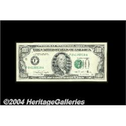 Fr. 2173-F $100 1990 Federal Reserve Note. Gem