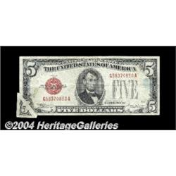 Fr. 1529 $5 1928D Legal Tender Note. Very