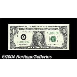 Fr. 2085-A $1 1999 Federal Reserve Note. Gem