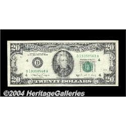 Fr. 2077-D $20 1988A Federal Reserve Note.