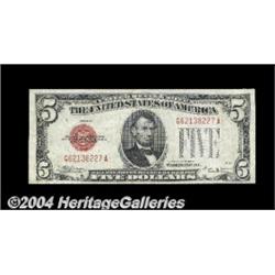 Fr. 1529 $5 1928D Mule Legal Tender Note.