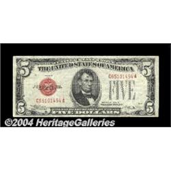 Fr. 1529 $5 1928D Mule Legal Tender Note. Very