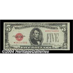 Fr. 1531* $5 1928F Legal Tender. Wide I.