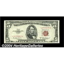 Two $5 Red Seal Stars.Fr. 1533* $5 1953A Legal