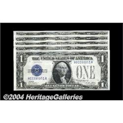 Fr. 1601 $1 1928A Silver Certificates. Five