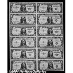 Fr. 1607 $1 1935 Silver Certificates. Uncut