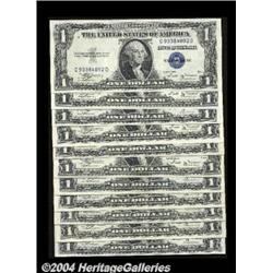 Fr. 1611 $1 1935B Silver Certificates.A block