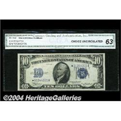 Fr. 1702* $10 1934A Silver Certificate. CGA