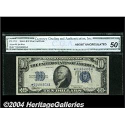 Fr. 1702* $10 1934A Silver Certificate. CGA