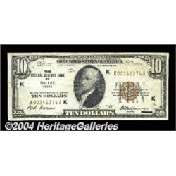Fr. 1860-K $10 1929 Federal Reserve Bank Note.
