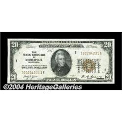 Fr. 1870-I $20 1929 Federal Reserve Bank Note.