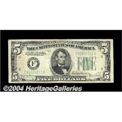 Fr. 1960-F $5 1934-D Federal Reserve Note. Two