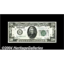 Fr. 2051-F $20 1928A Federal Reserve Note. Gem