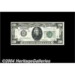 Fr. 2051-F $20 1928A Federal Reserve Note. Gem