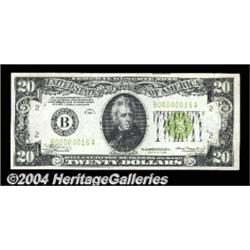 Fr. 2054-B $20 1934 Light Green Seal Federal