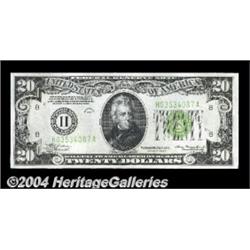 Fr. 2054-H $20 1934 Light Green Seal Federal