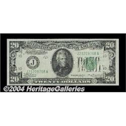Fr. 2054-J $20 1934 Federal Reserve Note. Gem