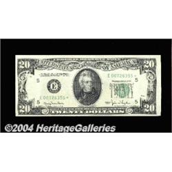 Fr. 2059-E* $20 1950 Federal Reserve Note.
