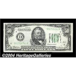 Fr. 2102-D $50 1934 Federal Reserve Note. Gem