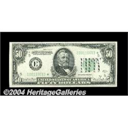 Fr. 2106-E* $50 1934-D Federal Reserve Note.