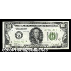 Fr. 2151-G $100 1928A Light Green Seal Federal
