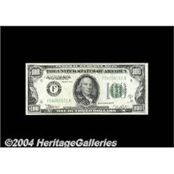 Fr. 2154-F $100 1934B Federal Reserve Note.