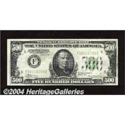 Fr. 2201-F $500 1934 Federal Reserve Note.