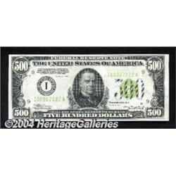 Fr. 2201-I $500 1934 Light Green Seal Federal