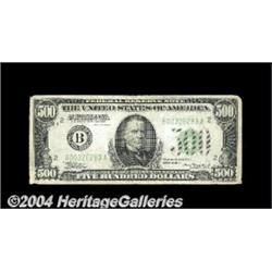 Fr. 2202-B $500 1934-A Federal Reserve Note.