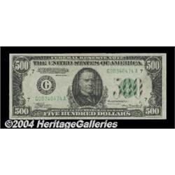 Fr. 2202-G $500 1934-A Federal Reserve Note.
