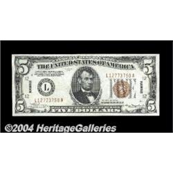 Fr. 2301 $5 1934 Hawaii Federal Reserve Note.