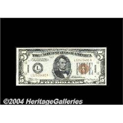 Fr. 2301 $5 1934 Hawaii Federal Reserve Note.