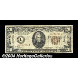 Fr. 2304 $20 1934 Mule Hawaii Federal Reserve
