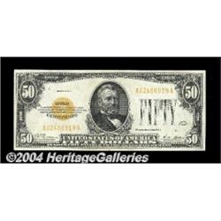 Fr. 2404 $50 1928 Gold Certificate. Choice