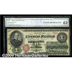 Fr. 16 $1 1862 Legal Tender CGA Choice New 63.