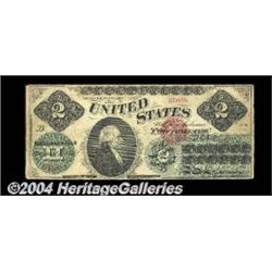 Fr. 41 $2 1862 Legal Tender Note Fine. This