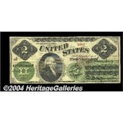 Fr. 41a $2 1862 Legal Tender Note Fine. A