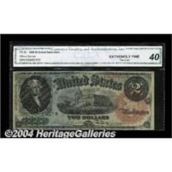 Fr. 42 $2 1869 Legal Tender CGA Extremely Fine