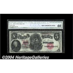 Fr. 87 $5 1907 Legal Tender CGA Gem New 66.