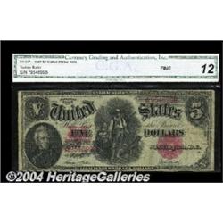 Fr. 88 $5 1907 Legal Tender Star Note CGA Fine