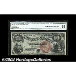 Fr. 103 $10 1880 Legal Tender CGA Gem New 66.