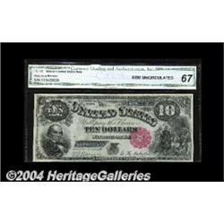 Fr. 110 $10 1880 Legal Tender CGA Gem New 67.