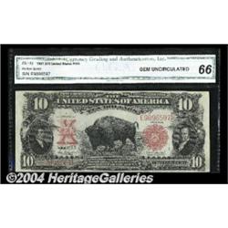 Fr. 119 $10 1901 Legal Tender CGA Gem New 66.